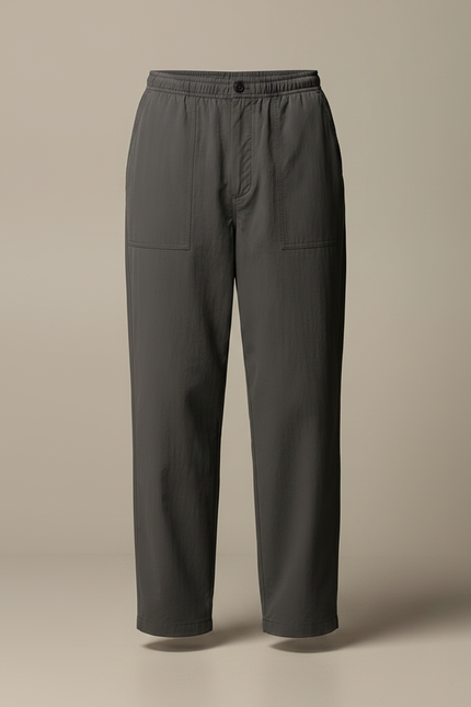 Pantalon Parachute Gris Ample Décontracté Homme - Polyester - vue 3