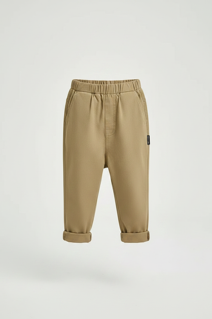 Pantalon Parachute Kaki Coton Ample Décontracté Garçon - vue 3
