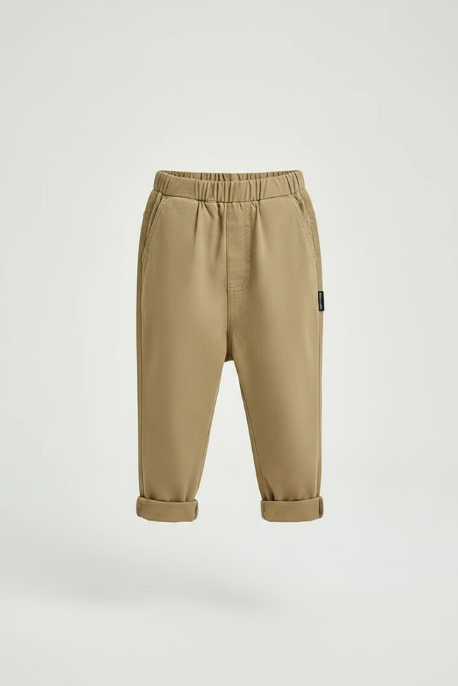 Pantalon Parachute Kaki Coton Ample Décontracté Garçon - vue 3
