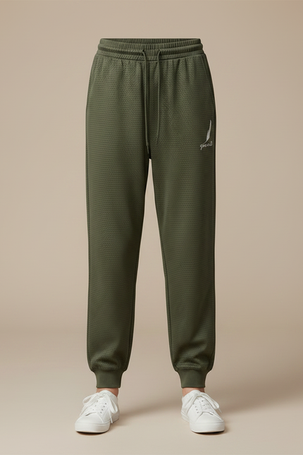 Pantalon Parachute Vert Ample Texturé Sport Enfant - Kaki Maille - vue 3