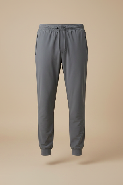 Pantalon Parachute Gris Cordon Ample Homme - Polyester - vue 3