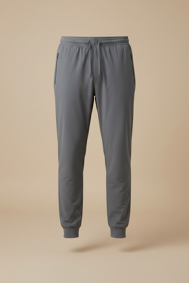 Pantalon Parachute Gris Cordon Ample Homme - Polyester - vue 3