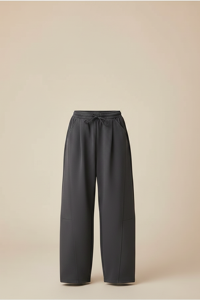 Pantalon Parachute Gris Ample Enfant Décontracté Molleton - vue 3