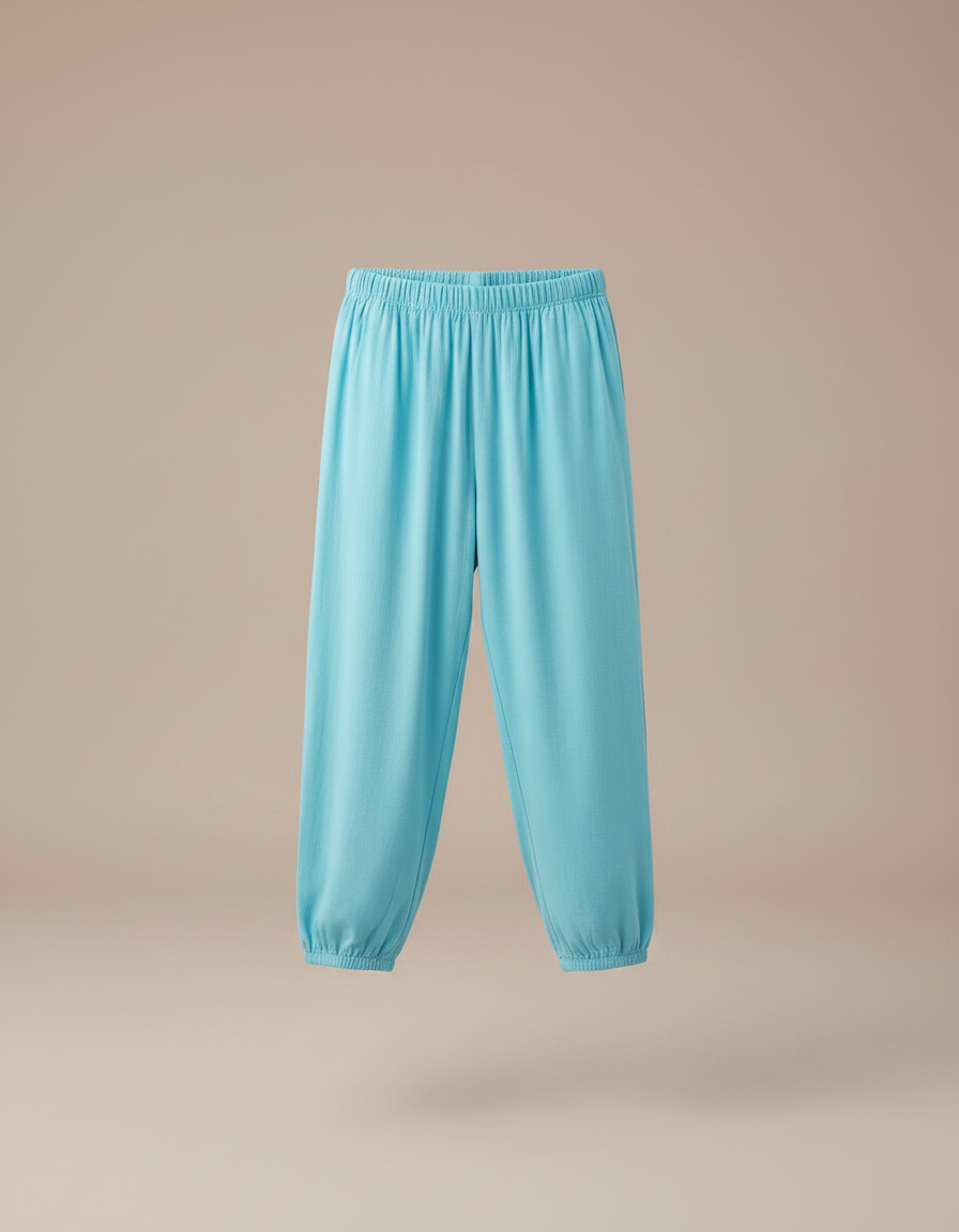 Pantalon Parachute Fluide Coton Ample Confortable Enfant - Violet Viscose - vue 2