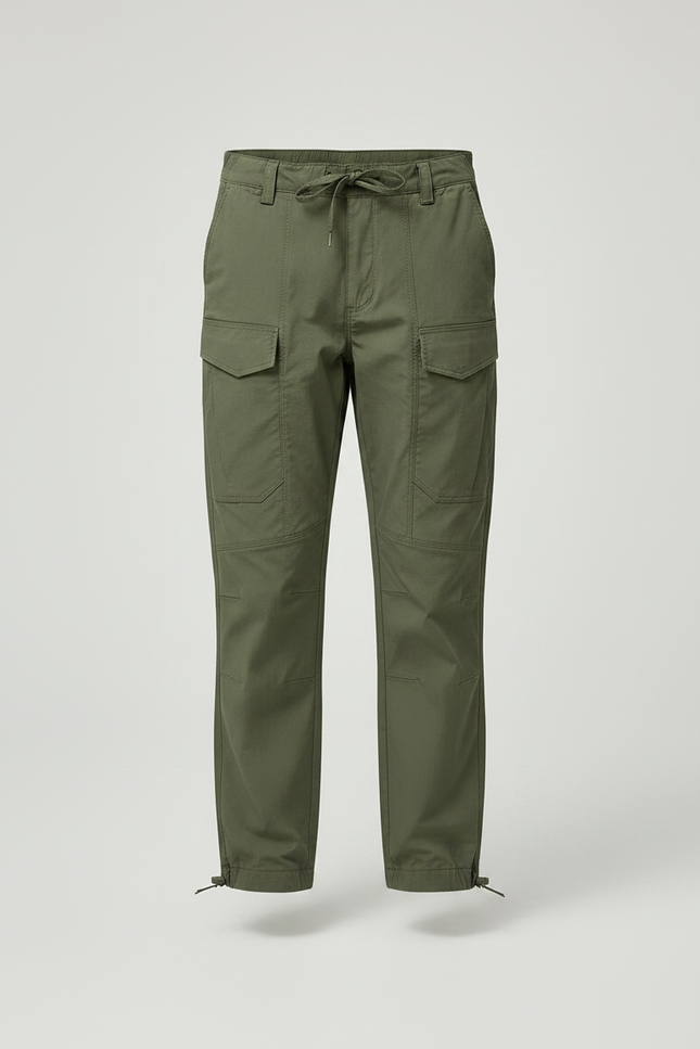 Pantalon Parachute Kaki Cargo Décontracté Enfant - Polyester - vue 3