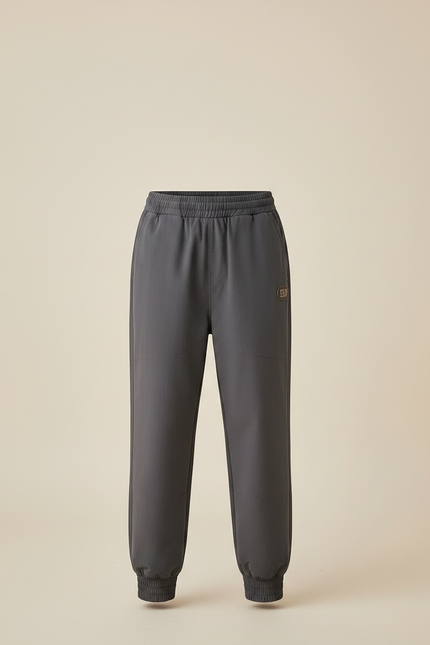 Pantalon Parachute Gris Ample Enfants Jogger Élastiqué - Polyester - vue 3