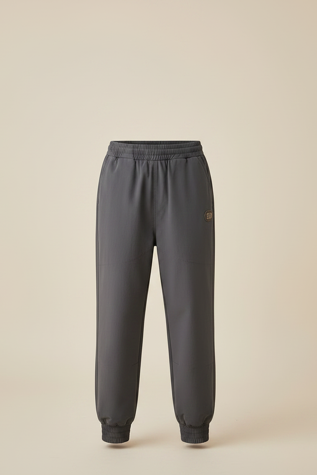 Pantalon Parachute Gris Ample Enfants Jogger Élastiqué - Polyester - vue 3