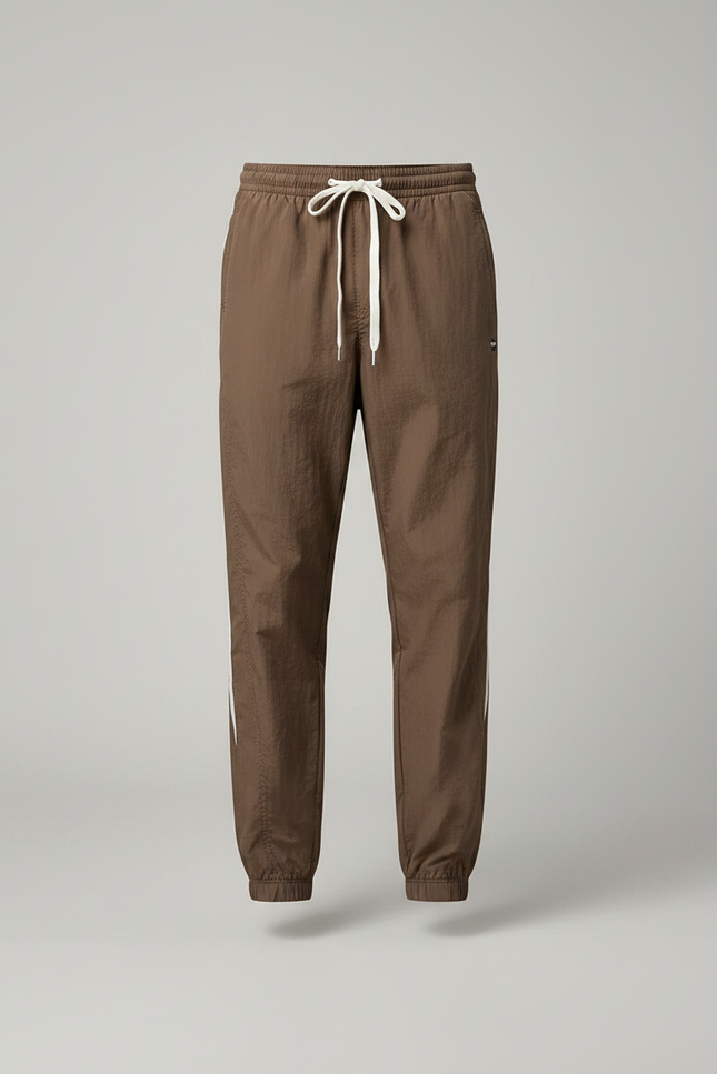 Pantalon Parachute Marron Cargo Ample Sport Homme - Polyester - vue 3