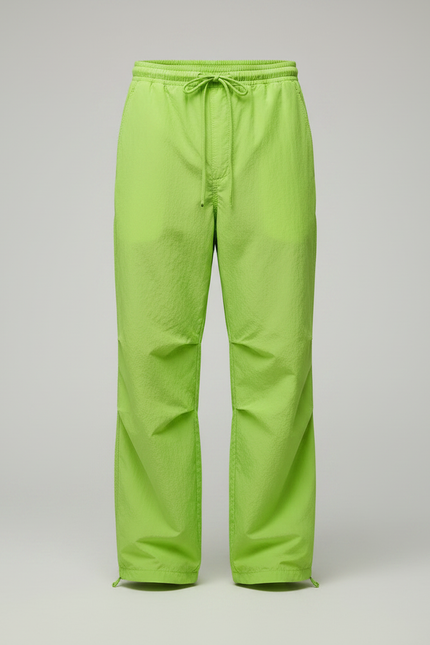 Pantalon Parachute Vert Ample Léger Décontracté Homme - Polyester - vue 3
