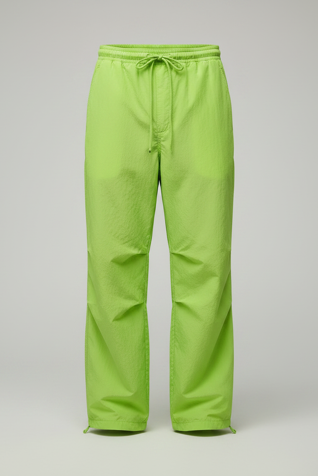 Pantalon Parachute Vert Ample Léger Décontracté Homme - Polyester - vue 3