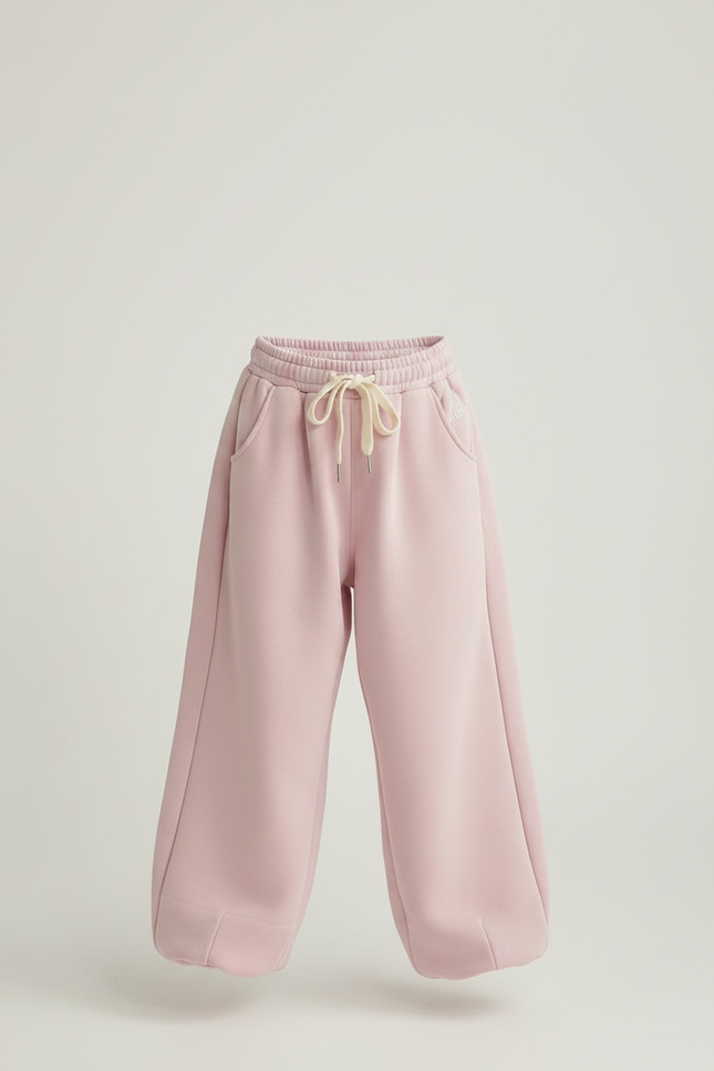 Pantalon Parachute Rose Ample Molletonné Enfant Confortable - vue 3