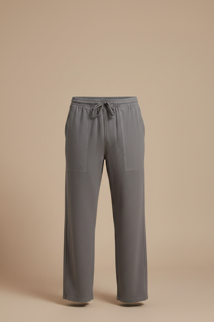 Pantalon Parachute Homme Gris Large Léger - Lin - vue 3