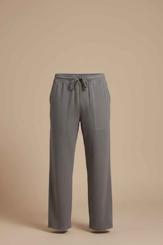 Pantalon Parachute Homme Gris Large Léger - Lin - vue 3