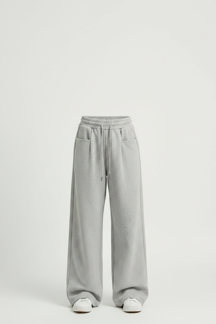 Pantalon Parachute Gris Ample Molletonné Décontracté Enfant - vue 3