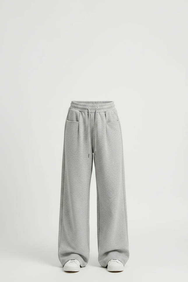 Pantalon Parachute Gris Ample Molletonné Décontracté Enfant - vue 3