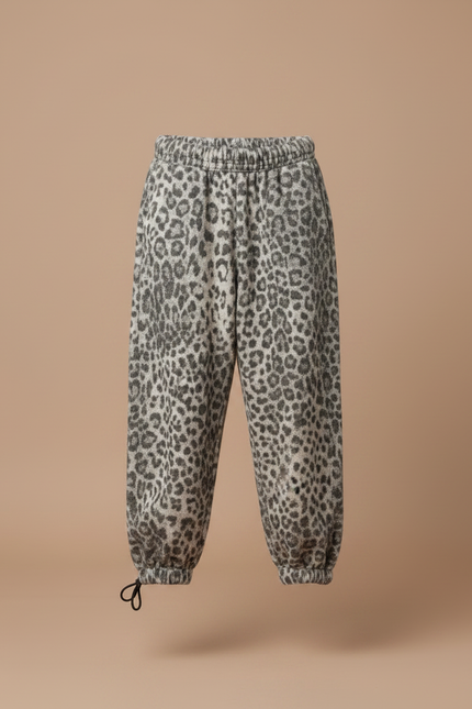 Pantalon Parachute Léopard Molleton Ample Fille Hiver - Imprimé - vue 3
