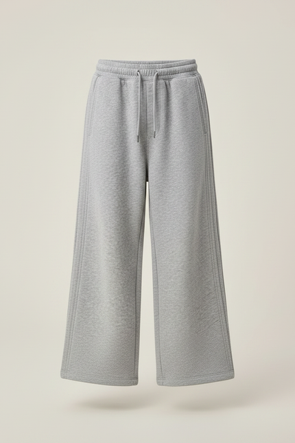 Pantalon Parachute Coton Ample Unisexe Décontracté Sport - Noir Molleton - vue 3
