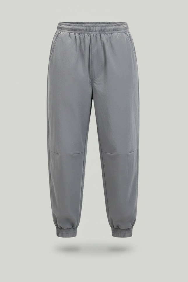 Pantalon Parachute Noir Gris Ample Coton Enfant - Polyester - vue 3