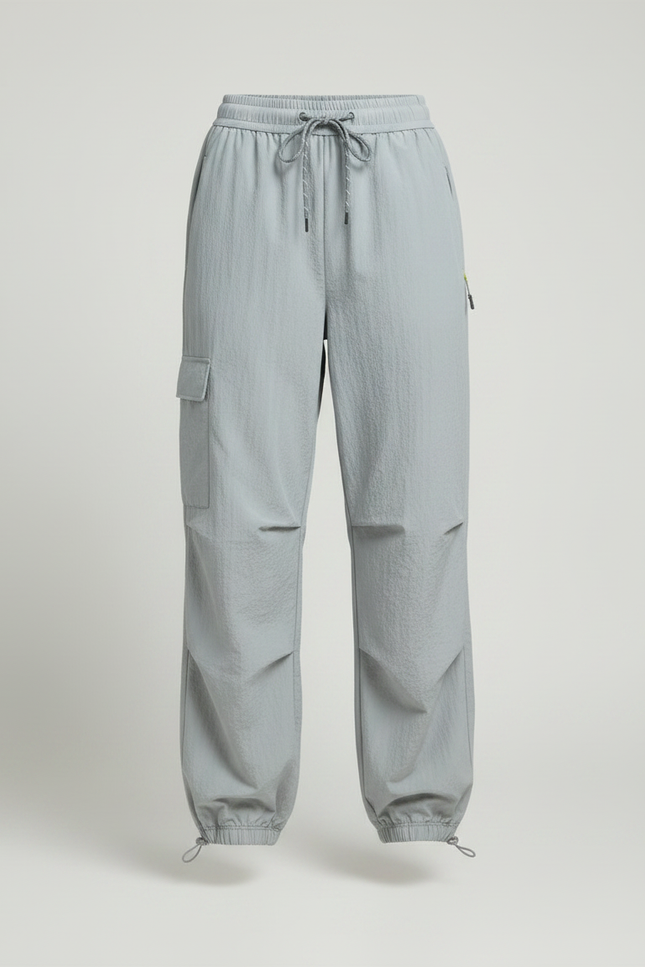 Pantalon Parachute Gris Femme Décontracté Lâche Léger - Polyester - vue 3