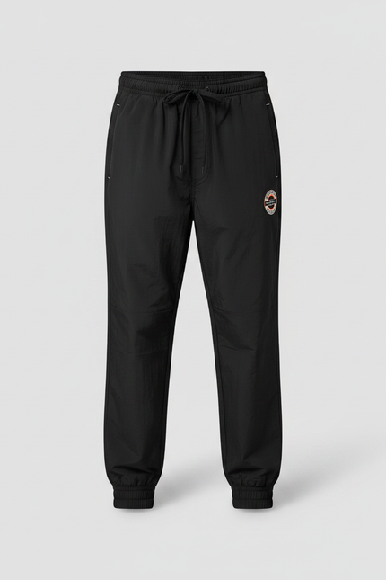 Pantalon Parachute Noir Ample Sport Garçon Imprimé - Polyester - vue 3