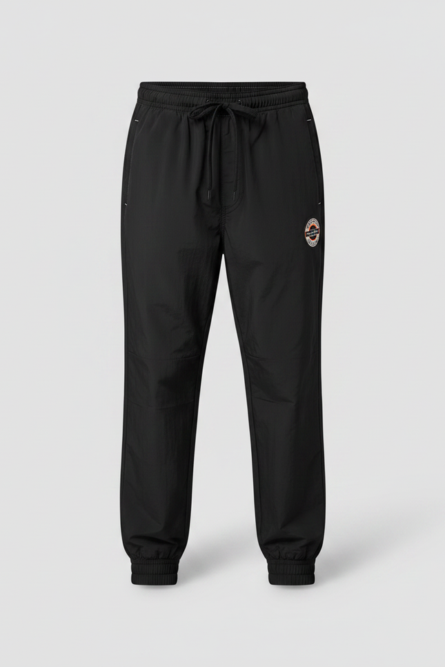 Pantalon Parachute Noir Ample Sport Garçon Imprimé - Polyester - vue 3