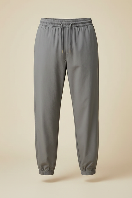 Pantalon Parachute Gris Ample Cordon Décontracté Léger Homme - Polyester - vue 3