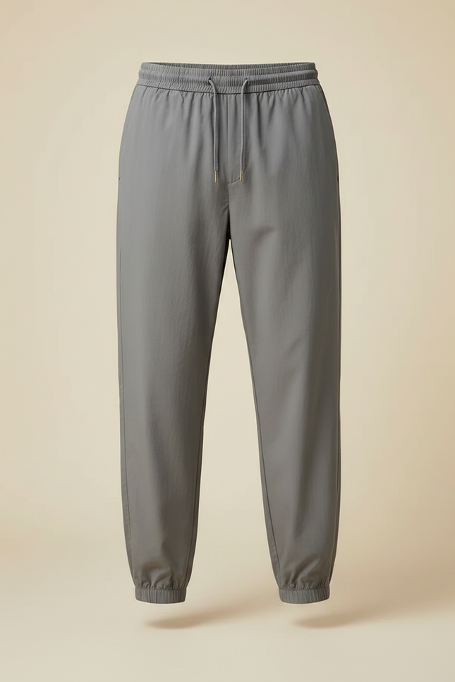 Pantalon Parachute Gris Ample Cordon Décontracté Léger Homme - Polyester - vue 3