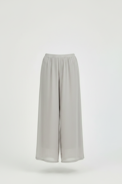 Pantalon Parachute Gris Fluide Ample Maille Femme - vue 3