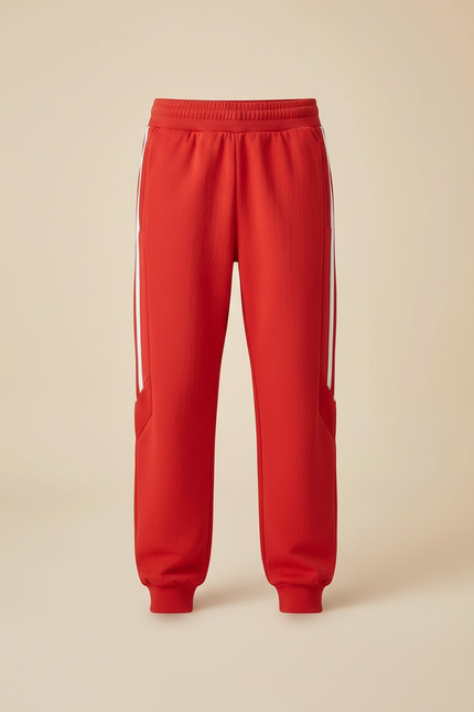 Pantalon Parachute Rouge Coton Ample Sport Enfant - Molleton - vue 3