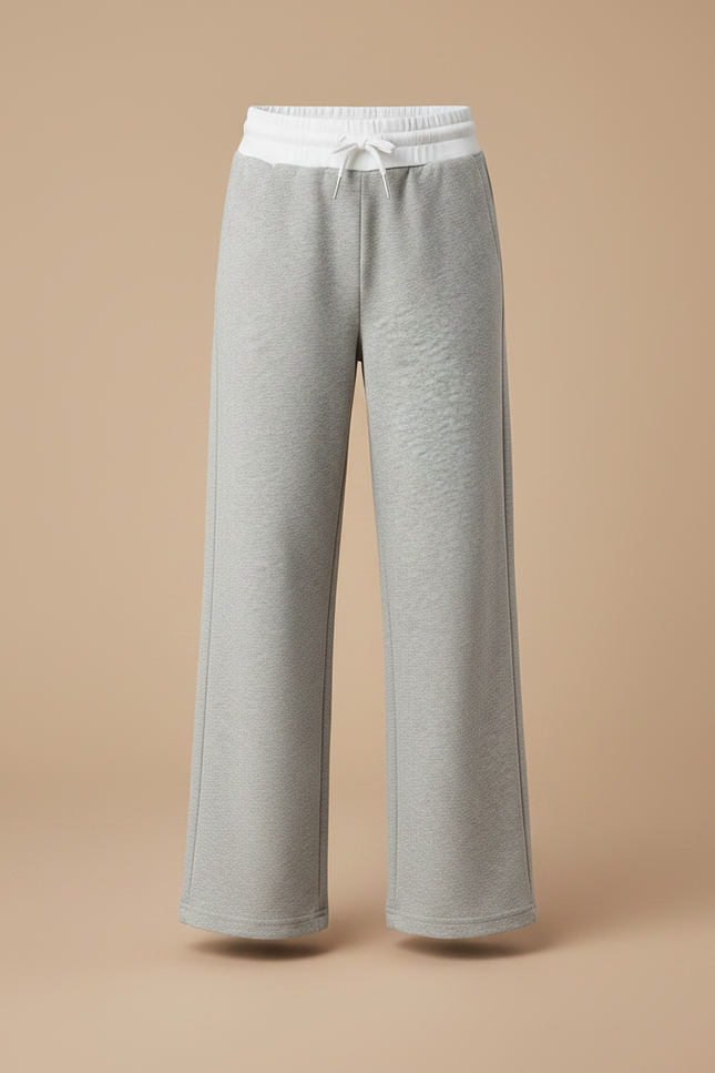 Pantalon Parachute Gris Ample Fille Décontracté - Molleton - vue 3