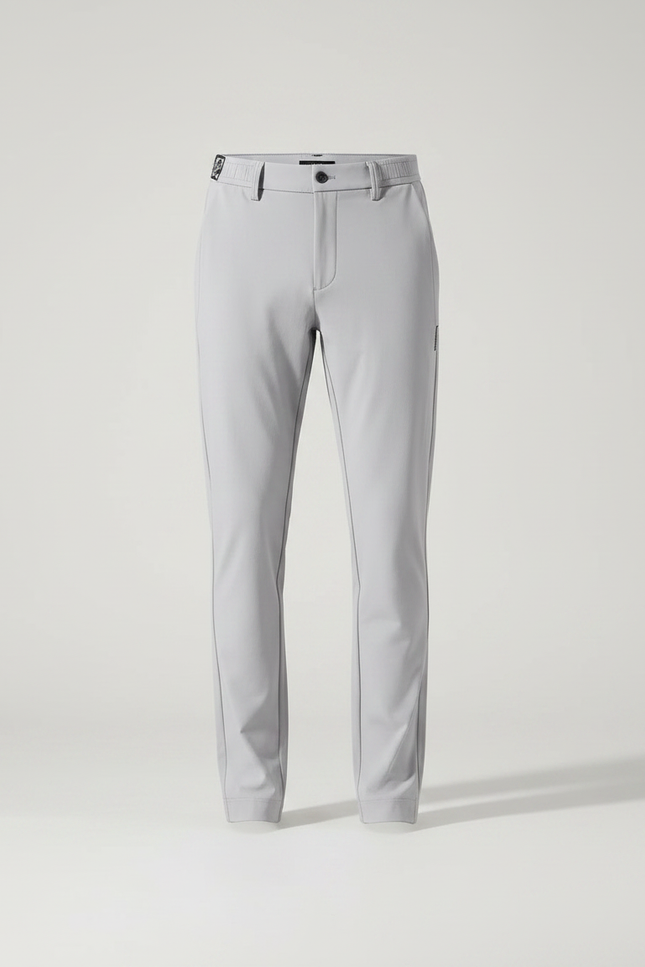 Pantalon Parachute Gris Clair Droit Nylon Élégant - Polyester - vue 3