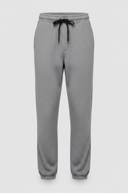 Pantalon Parachute Gris Molleton Ample Décontracté Enfant - vue 3