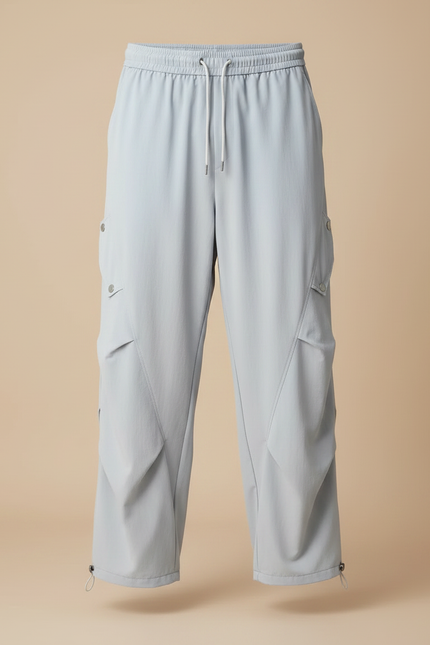 Pantalon Parachute Gris Ample Homme Sport Léger - Polyester - vue 3