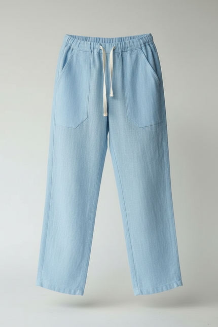 Pantalon Parachute Bleu Ciel Ample Lin Enfant - vue 3