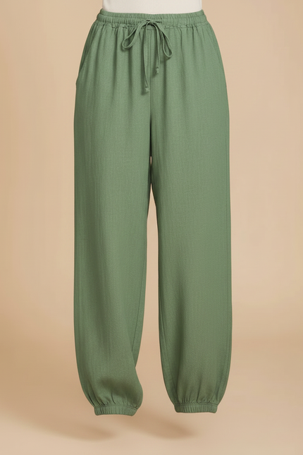 Pantalon Parachute Kaki Lin Ample Décontracté Femme - vue 3