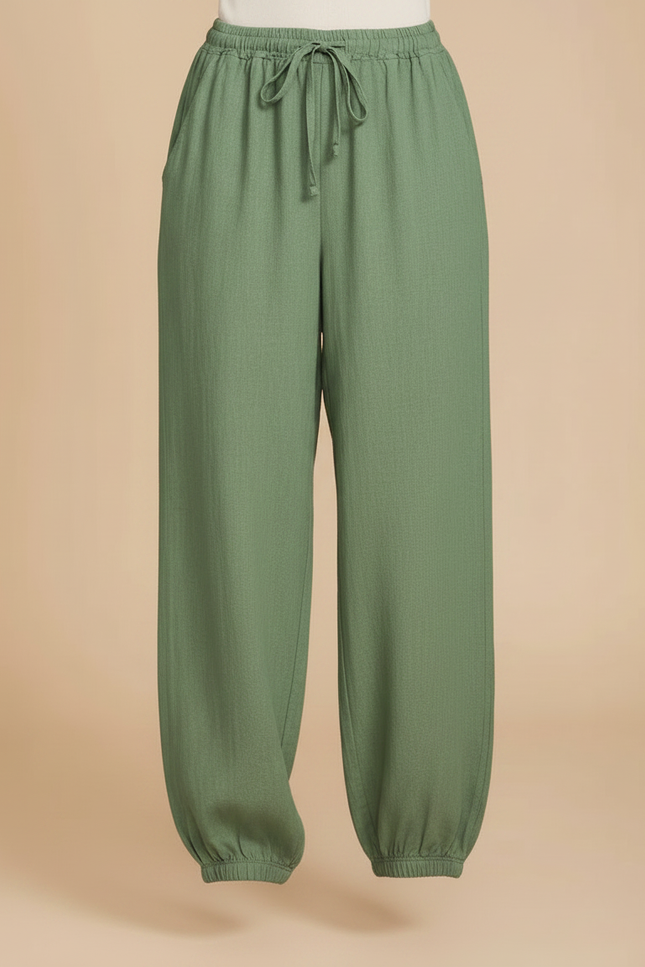 Pantalon Parachute Kaki Lin Ample Décontracté Femme - vue 3