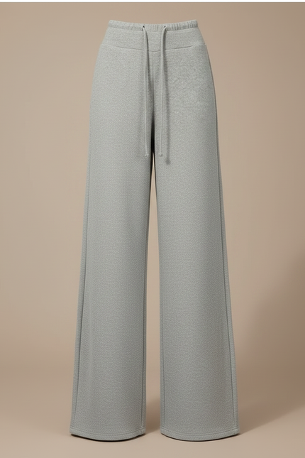 Pantalon Parachute Gris Ample Cordon Décontracté Fluide - Molleton - vue 3
