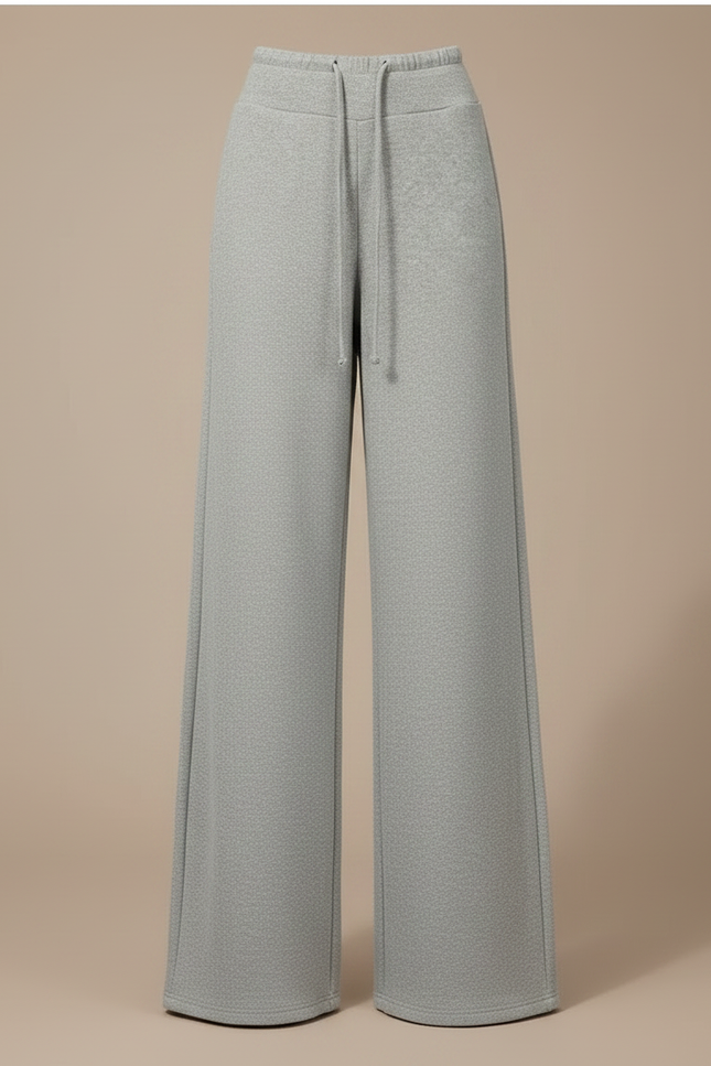 Pantalon Parachute Gris Ample Cordon Décontracté Fluide - Molleton - vue 3