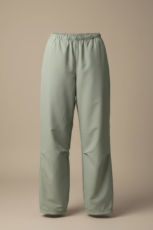 Pantalon Parachute Vert Ample Décontracté Femme - Polyester - vue 3