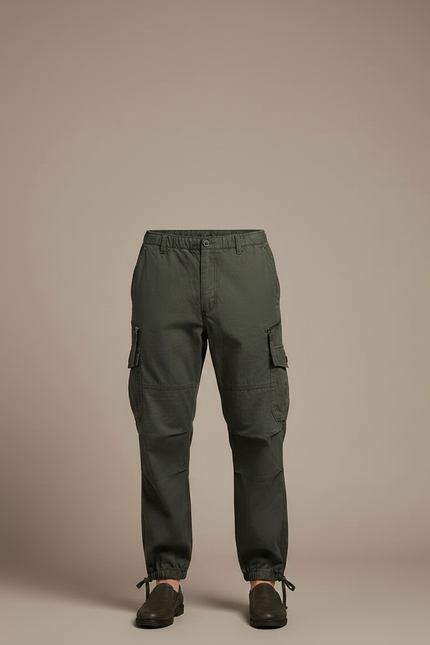 Pantalon Parachute Kaki Cargo Homme Décontracté Coton - vue 3