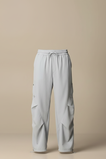 Pantalon Parachute Gris Ample Décontracté Homme Léger - Bleu Polyester - vue 3