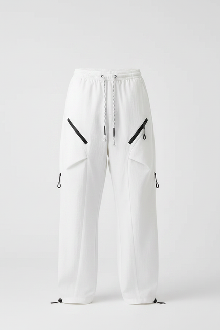 Pantalon Toile Parachute - Blanc - vue 3