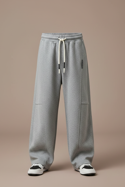 Pantalon Parachute Gris Ample Garçon Sport Décontracté - Molleton - vue 3