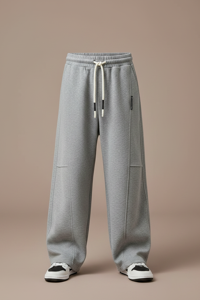 Pantalon Parachute Gris Ample Garçon Sport Décontracté - Molleton - vue 3