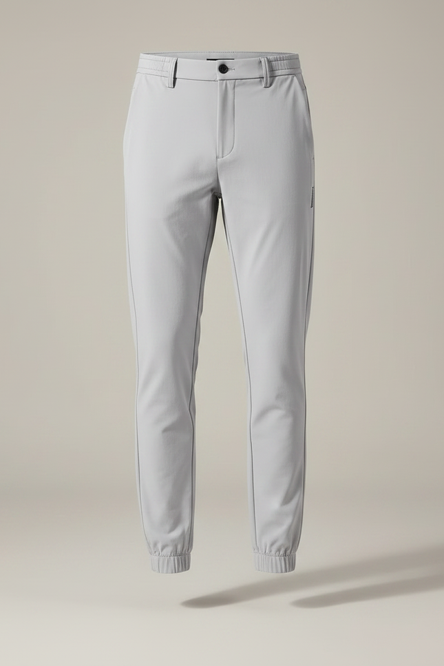 Pantalon Parachute Gris Clair Droit Nylon Homme Élastique - Polyester - vue 3