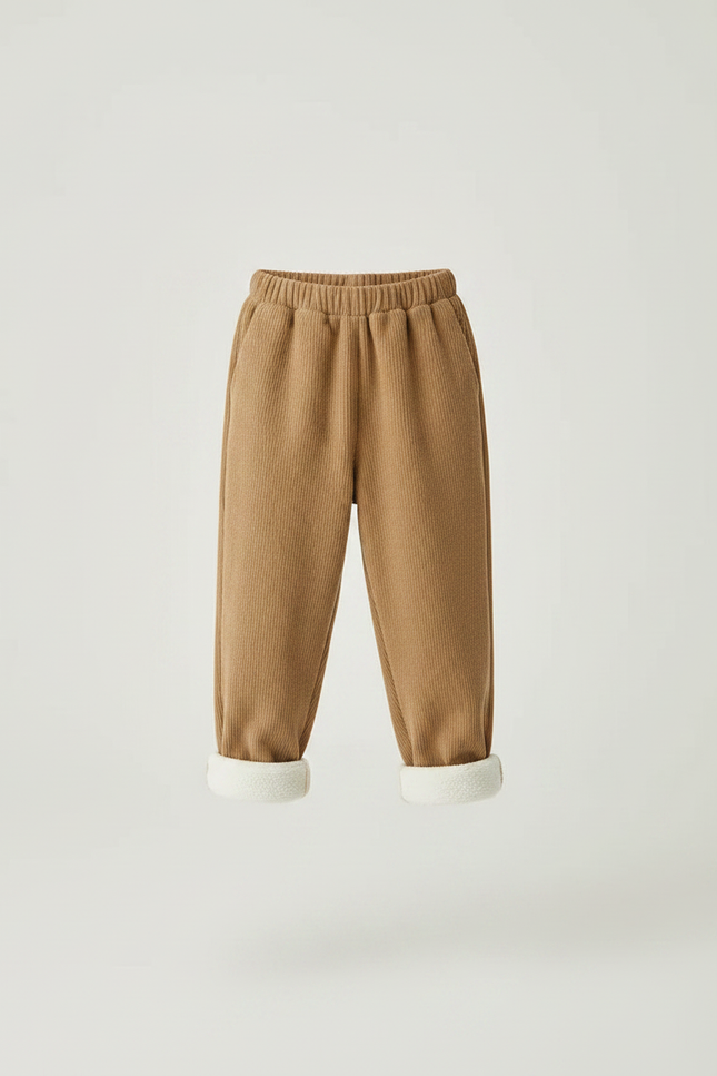 Pantalon Parachute Garçon Beige Large - Camel Cordé - vue 3