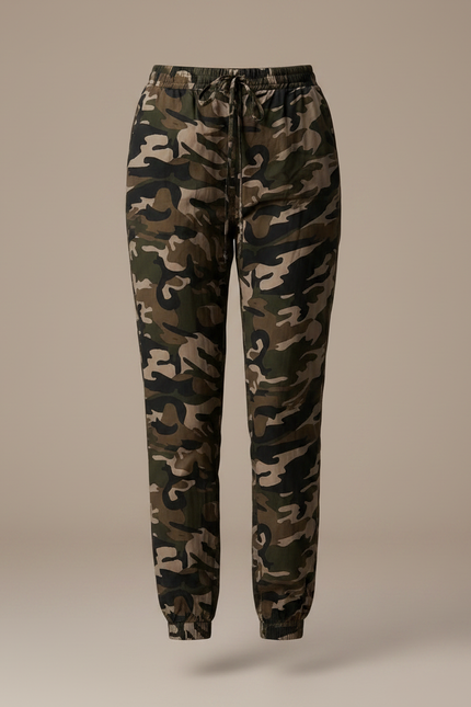 Pantalon Parachute Camouflage Cargo Décontracté Femme - Multicolore Polyester - vue 3