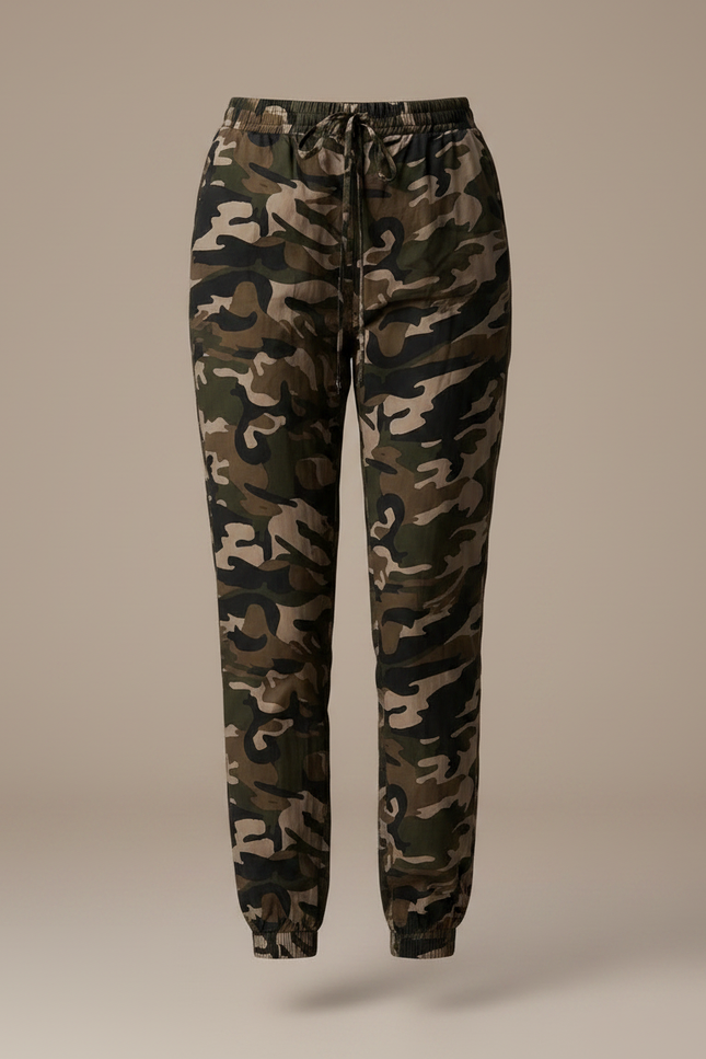 Pantalon Parachute Camouflage Cargo Décontracté Femme - Multicolore Polyester - vue 3