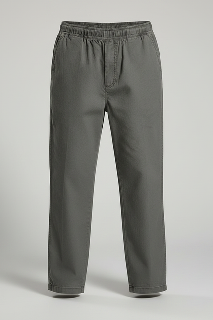 Pantalon Parachute Gris Coton Ample Garçon Décontracté - vue 3