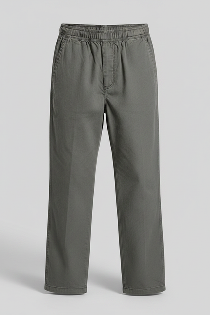 Pantalon Parachute Kaki Coton Ample Décontracté Enfant - vue 3